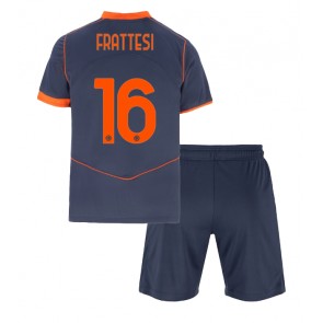 Inter Milan Davide Frattesi #16 Tredjetrøje Børn 2025-26 Kortærmet (+ Korte bukser)